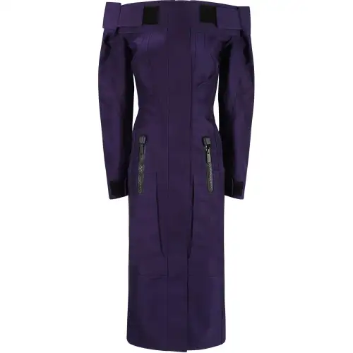 PRADA SS24 Long Sleeved Dress Women's Violet