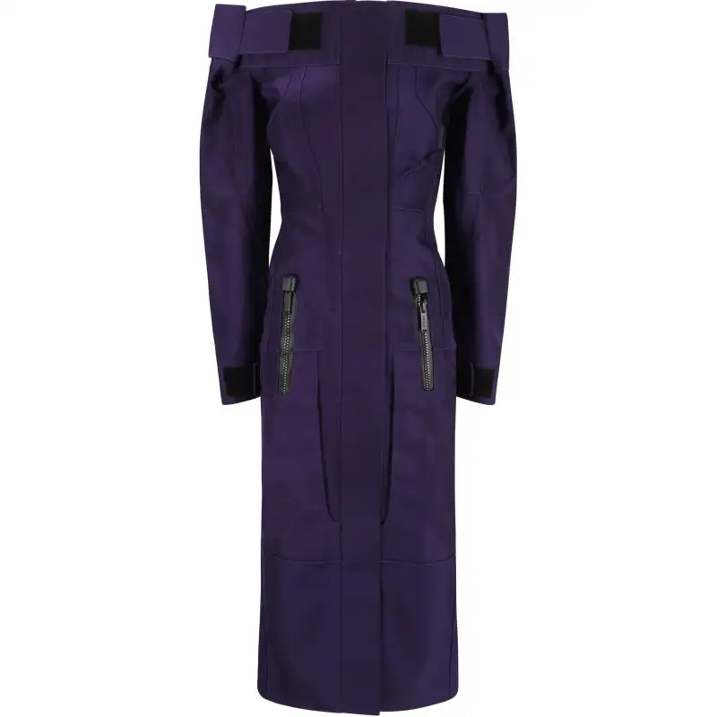 PRADA SS24 Long Sleeved Dress Women's Violet
