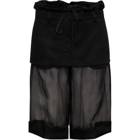 Maison Margiela Layered Effect High Waist Midi Skirt