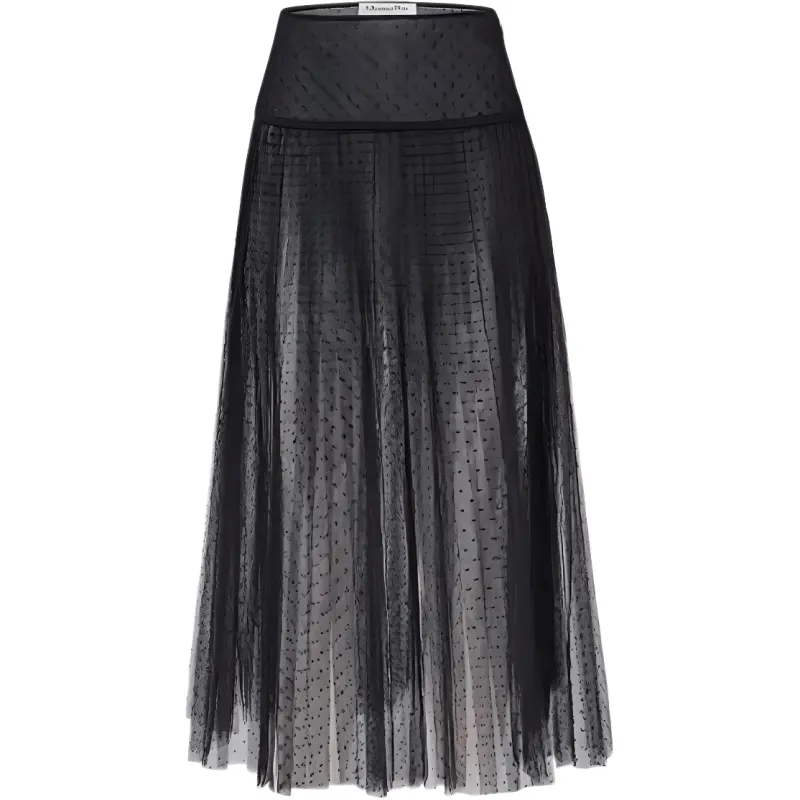 DIOR 30 Montaigne Casual Long Skirt Women's Black