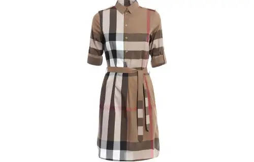 Burberry Short Sleeved Dress Women's Multicolor