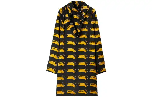 【Previous SeasonFinal Sale】duck-print silk minidress