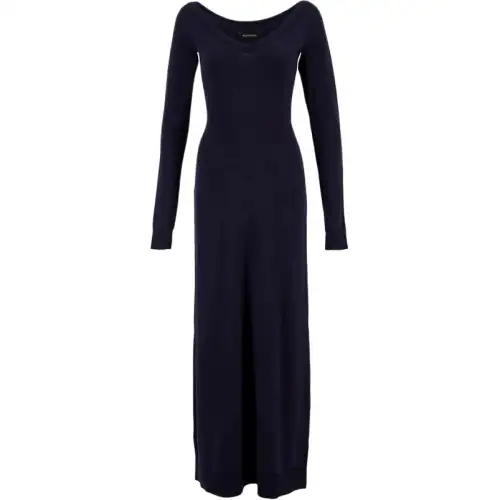 Balenciaga Off Shoulder V Neck Dress
