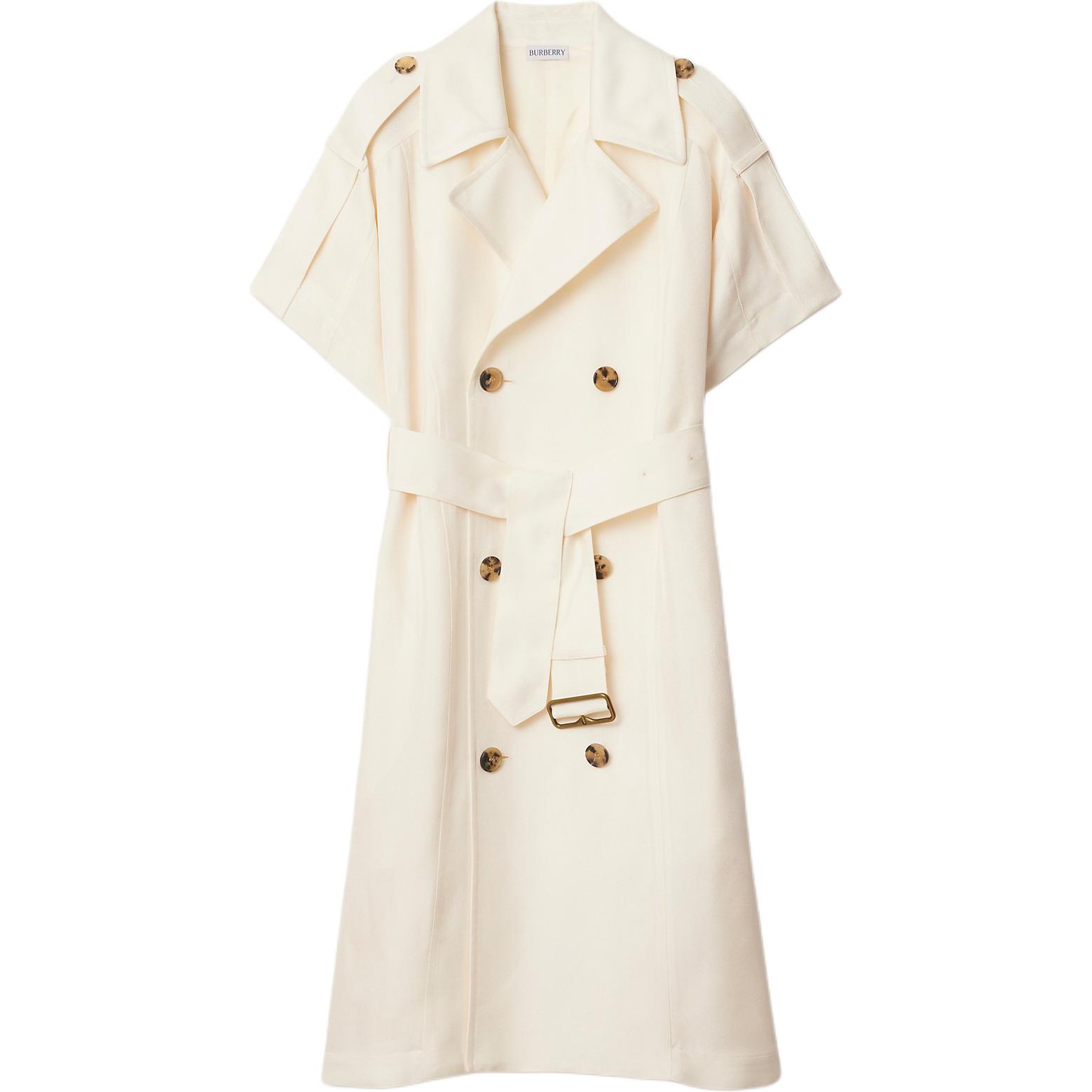 Burberry Double Breasted Belted Trench Dress