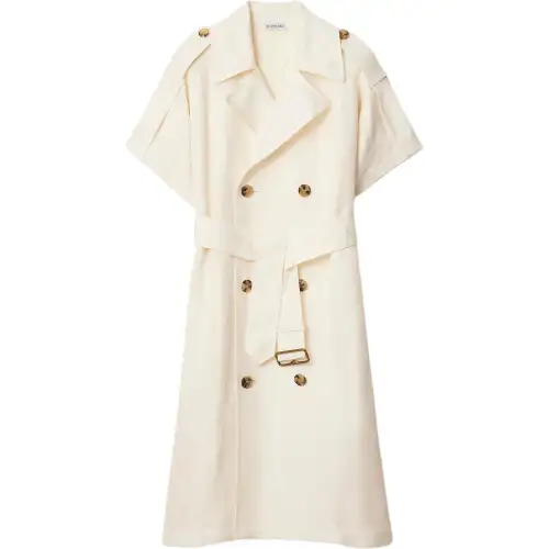 Burberry Double Breasted Belted Trench Dress
