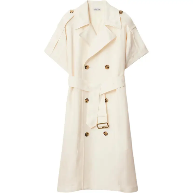 Burberry Double Breasted Belted Trench Dress