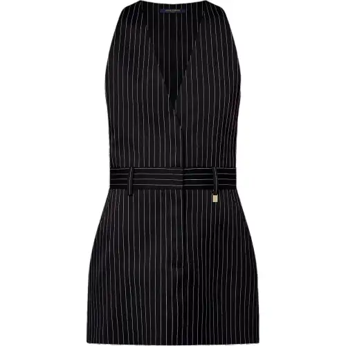 LOUIS VUITTON Tailored Pinstripe Dress