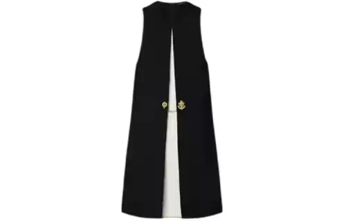 Lv Graphic Box Pleat Dress