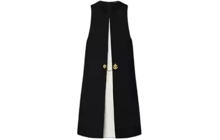 Lv Graphic Box Pleat Dress