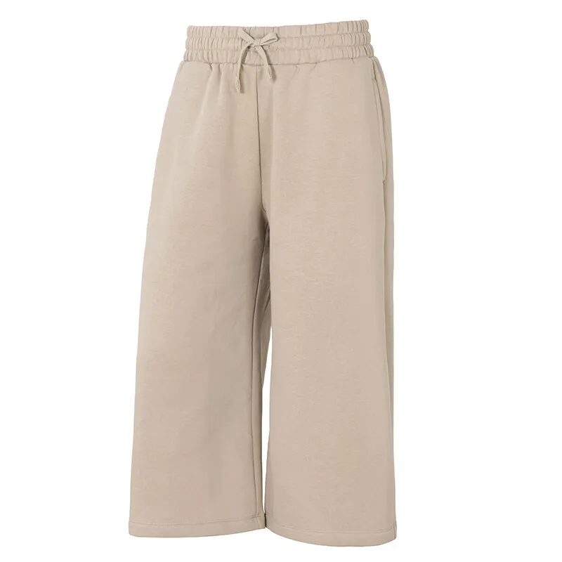 Under Armour Rival Fleece Crop Wide Leg Knitted Sweatpants Women's Ecru