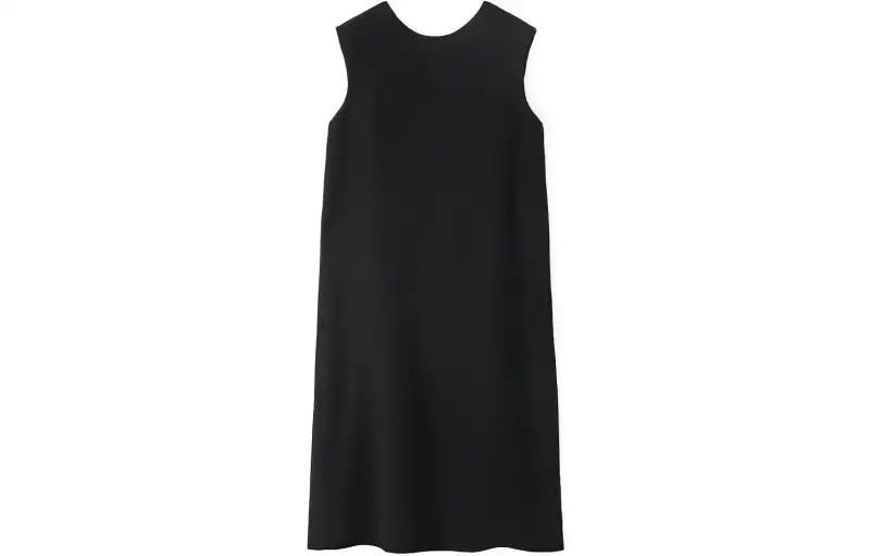 LOEWE Sleeveless Dresses Women's Black Crew Neck Moderate Mid Length