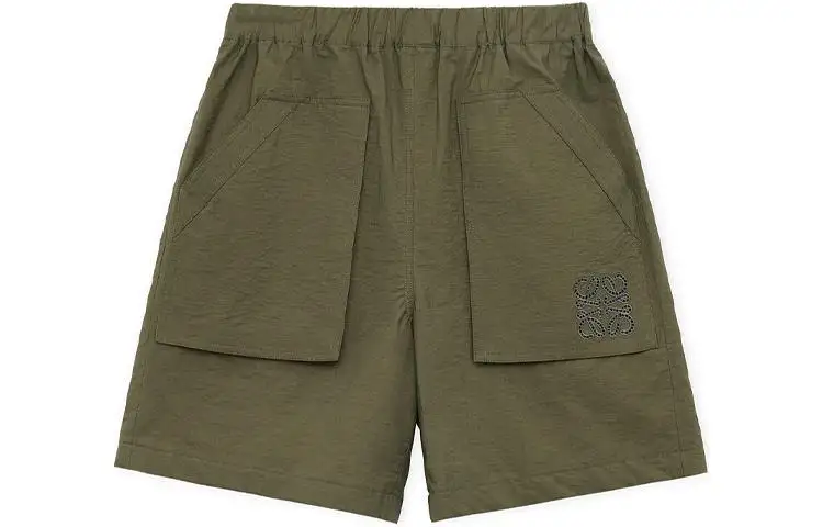 LOEWE SS24 Casual Shorts Women's Khaki Green