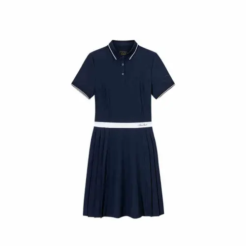 Anta Variety Training Collection Short Sleeved Dress Women's Midnight Blue