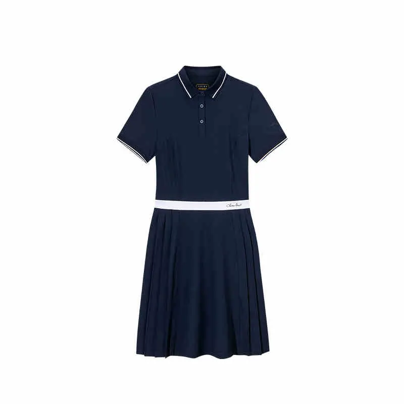 Anta Variety Training Collection Short Sleeved Dress Women's Midnight Blue