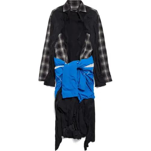 Balenciaga Long Sleeved Dress Regular Fit Women's Multicolor