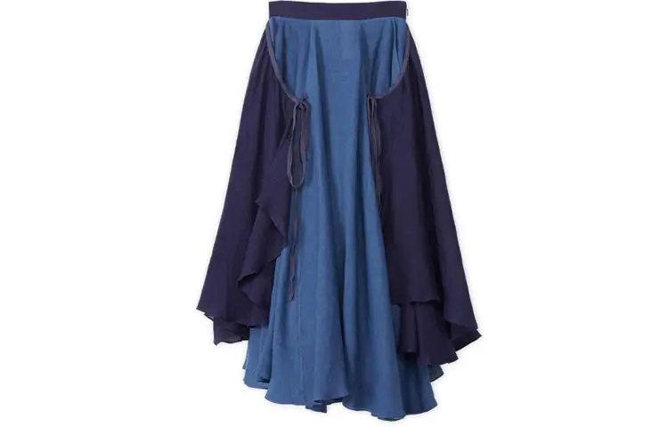 LOEWE FW21 Casual Long Skirt Women's Blue