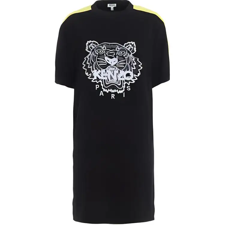 KENZO SS23 Short Sleeved Dress Women's Black