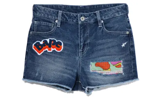 A BATHING APE Bape Denim Shorts Women's Moderate