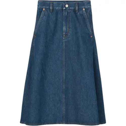 GUCCI Mid Length Denim Skirt