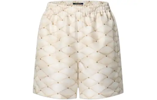 LOUIS VUITTON 3d Malletage Print Pajama Shorts Casual Shorts Women's Light Umber