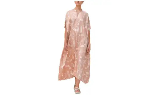 HERMES Short Sleeved Dress Women's Pink