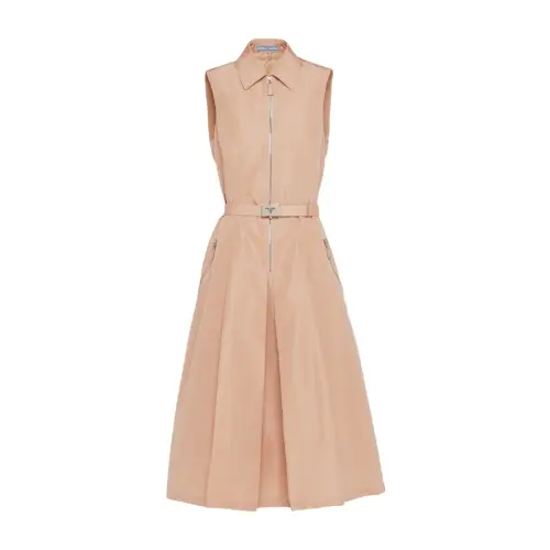 PRADA Belted waist Midi Dress