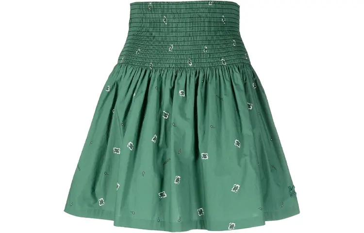 Kenzo smocked bandana-print mini skirt