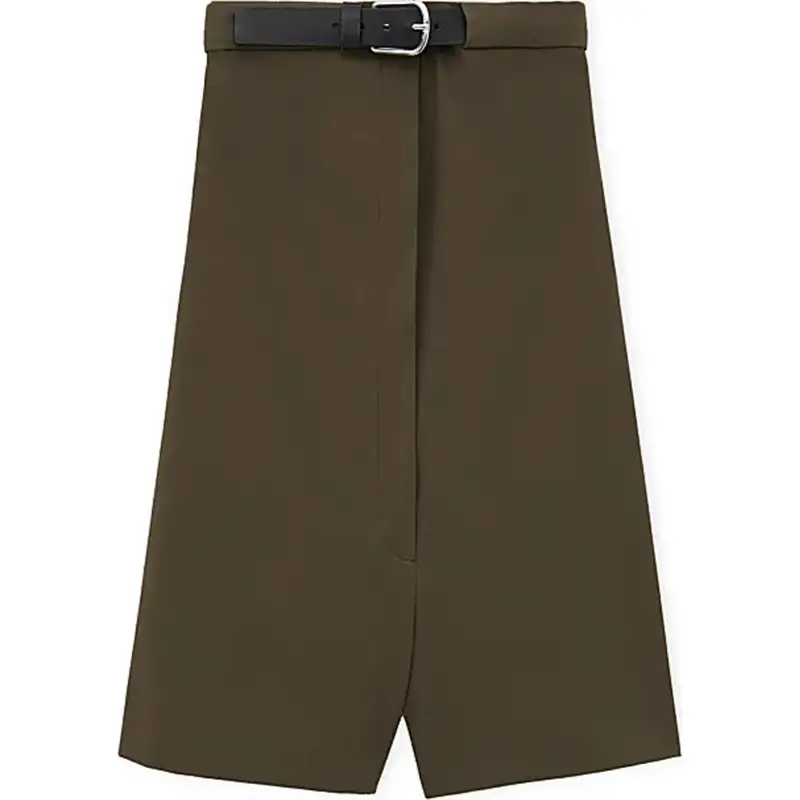 LOEWE FW24 Casual Shorts Women's Camellia Sinensis Leaf Foam Enamel