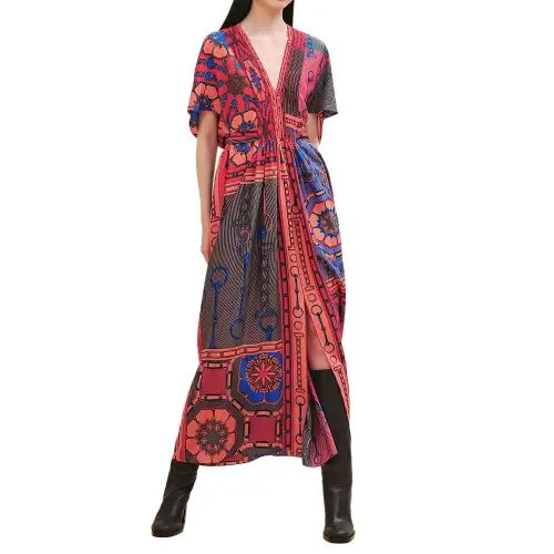 HERMES FW24 Short Sleeved Dress Women's Red