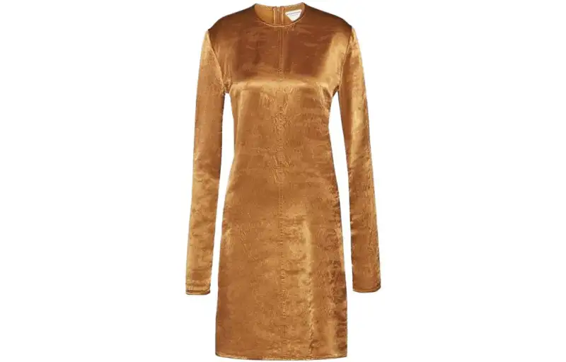 Bottega Veneta Long Sleeved Dress Women's Yellow