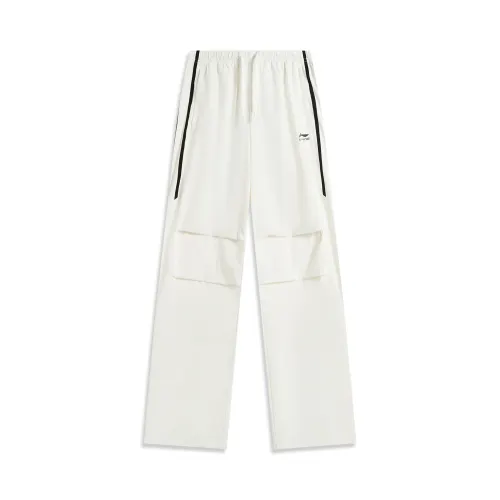 Li Ning Sports Life Collection Knitted Sweatpants Women's Ivory