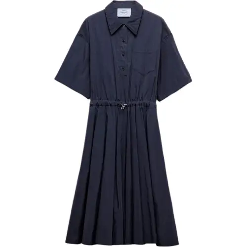 Prada pongé short-sleeve midi dress
