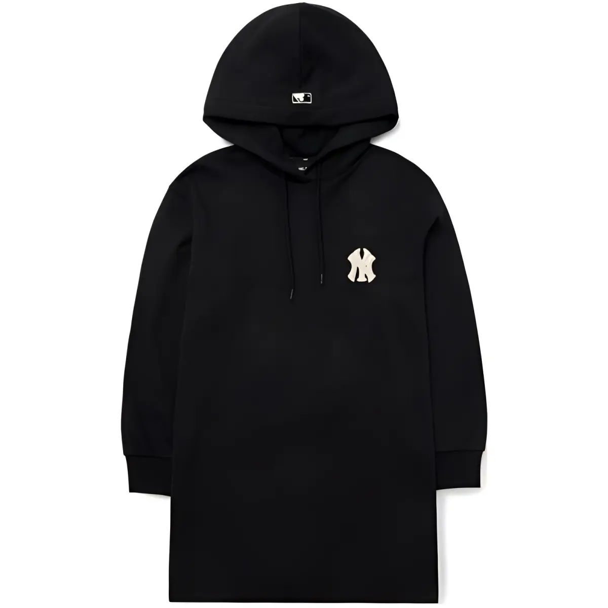 MLB New York Yankees Long-Sleeved Dresses Women's Black Hooded Moderate Mid-Length