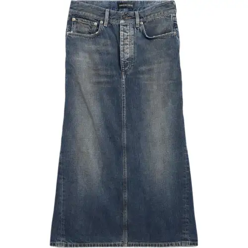 Balenciaga Denim Midi Skirt