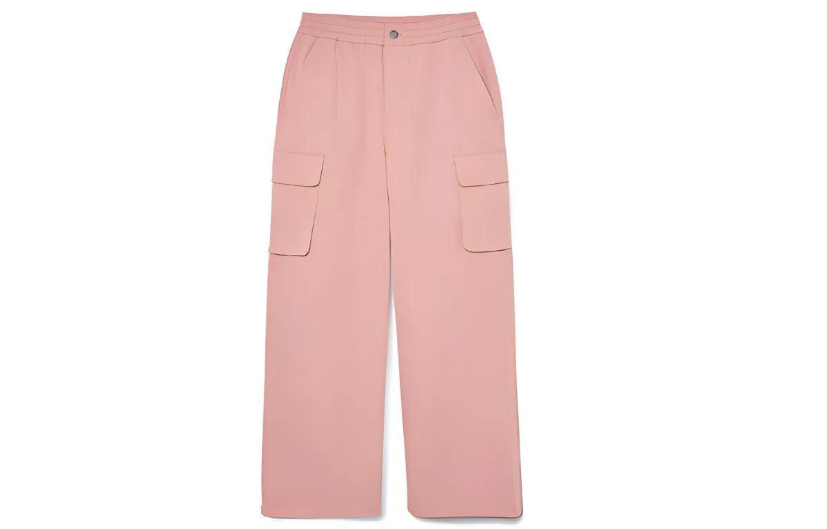 MLB Los Angeles Dodgers Cargo Pants Women's Pink Moderate Wide Leg Pants