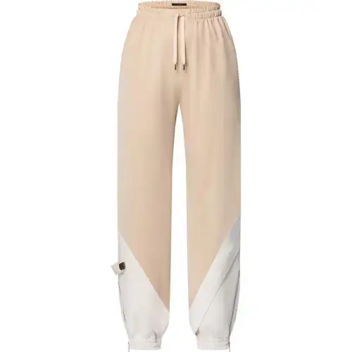LOUIS VUITTON Knitted Sweatpants Women's Beige
