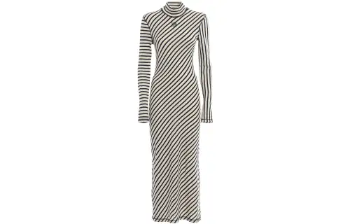 LOEWE Long Sleeved Dresses Women's White Turtleneck Moderate Long