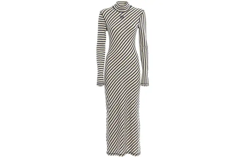 LOEWE Long Sleeved Dresses Women's White Turtleneck Moderate Long