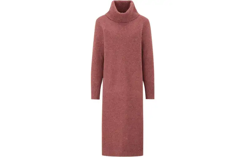 UNIQLO Long Sleeved Dresses Women's Peach Pink Moderate Long