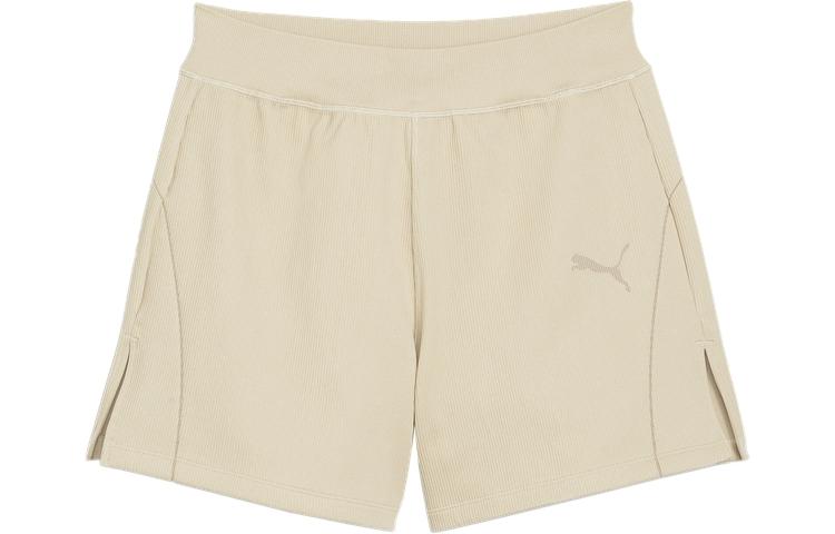 Женские шорты PUMA Flare Shorts (светло-бежевые)