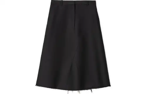 LOEWE Casual Long Skirts Women's Black Moderate Mid Length A Line Skirt