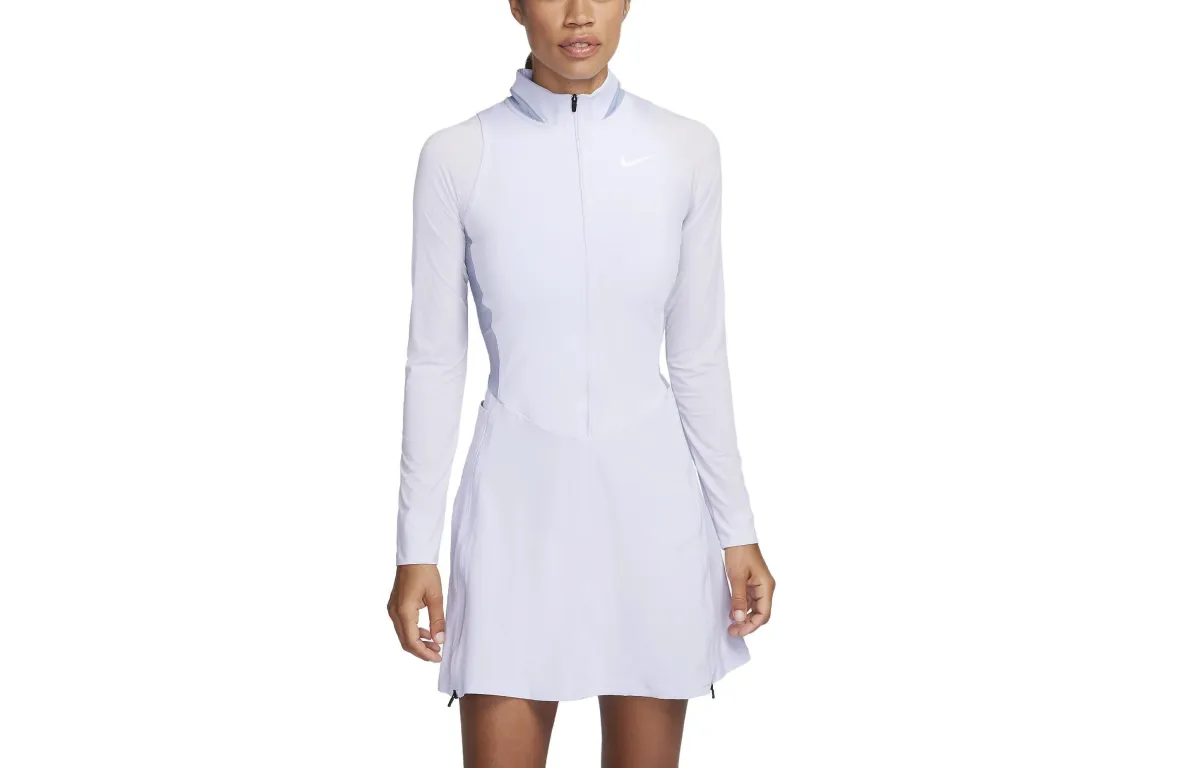 Nike Long-Sleeved Dresses Women's Oxygen Purple Moderate Short