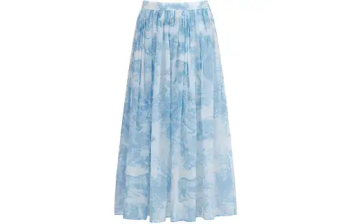 DIOR Quarterly New Products Casual Long Skirt Women's Blue