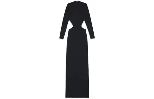 Balenciaga Women's Cut Out Maxi Dress Black