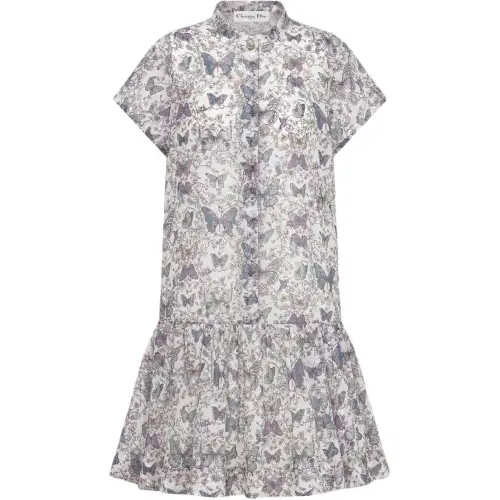 DIOR SS25 Short Sleeved Dress Women's Multicolor