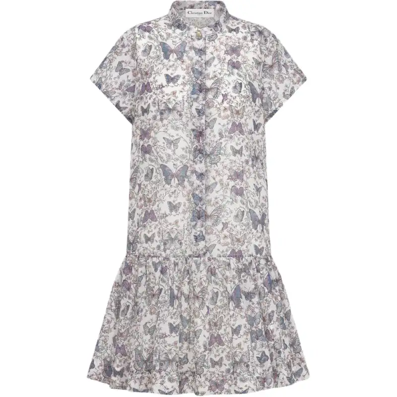 DIOR SS25 Short Sleeved Dress Women's Multicolor