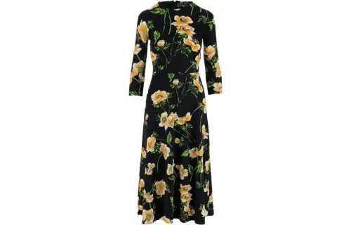 Balenciaga Floral Printed Midi Dress