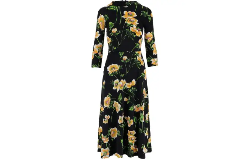 Balenciaga Floral Printed Midi Dress