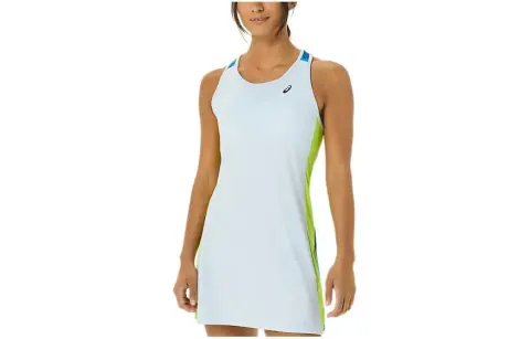 ASICS Sleeveless Dresses Women's Light Blue Crew Neck Moderate Short