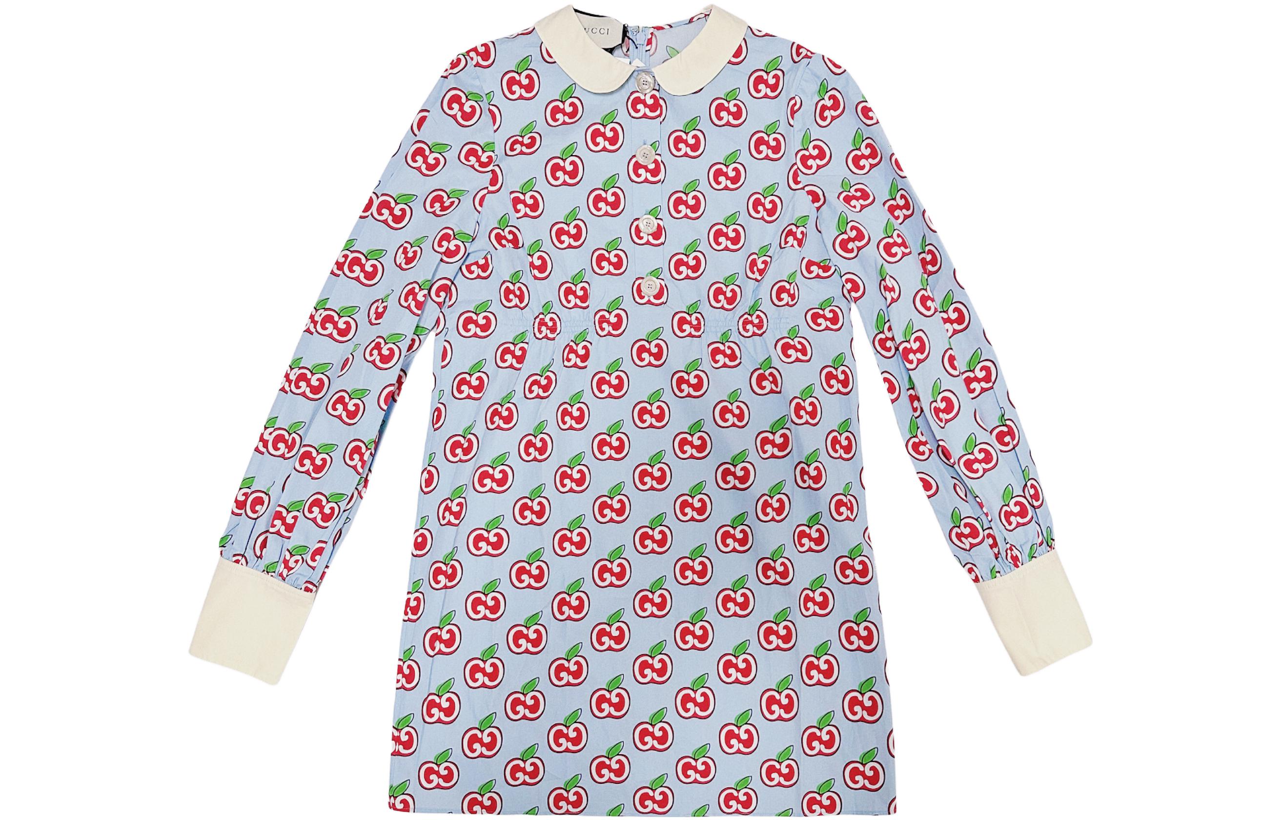 GUCCI SS22 Long Sleeved Dress Women's Multicolor